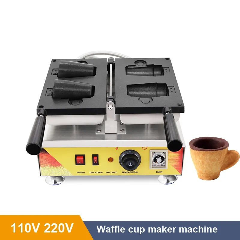 110V 220V Puchar Kształt Waffle Maker 2PCS Eidble Coffee Cup Waffle Piepel Patels Snacks Machin