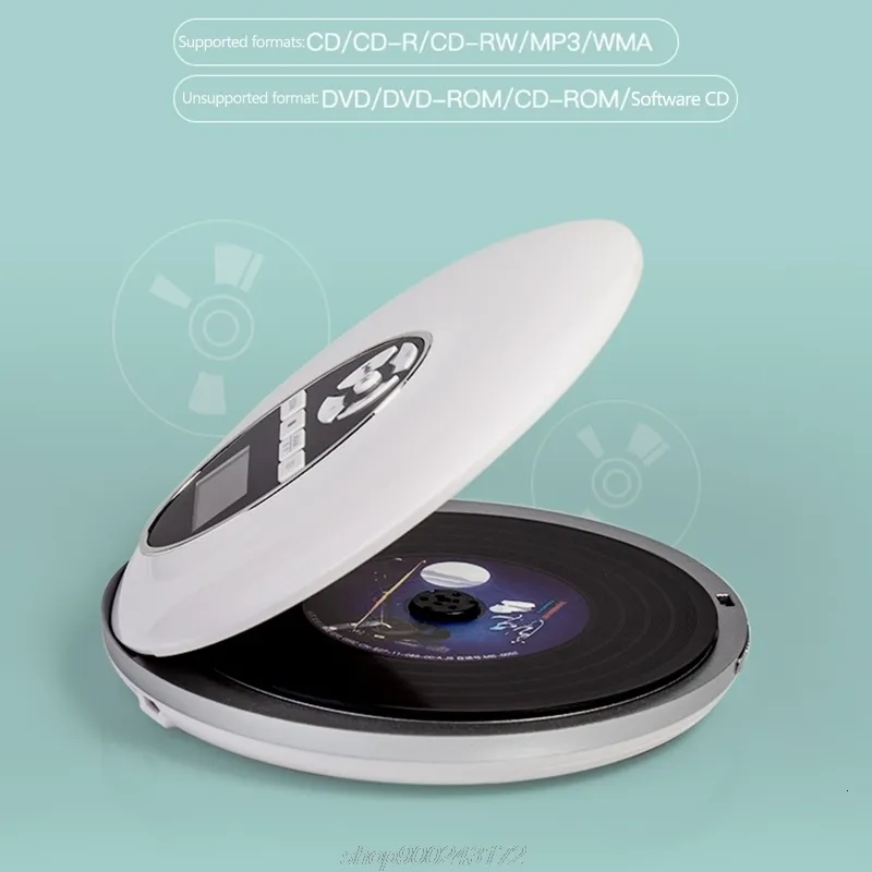 CD Player Round Style Portable Headphone HiFi Music Reproductor Walkman Discman Sockproof Lecteur M23 21 Dropship 230829