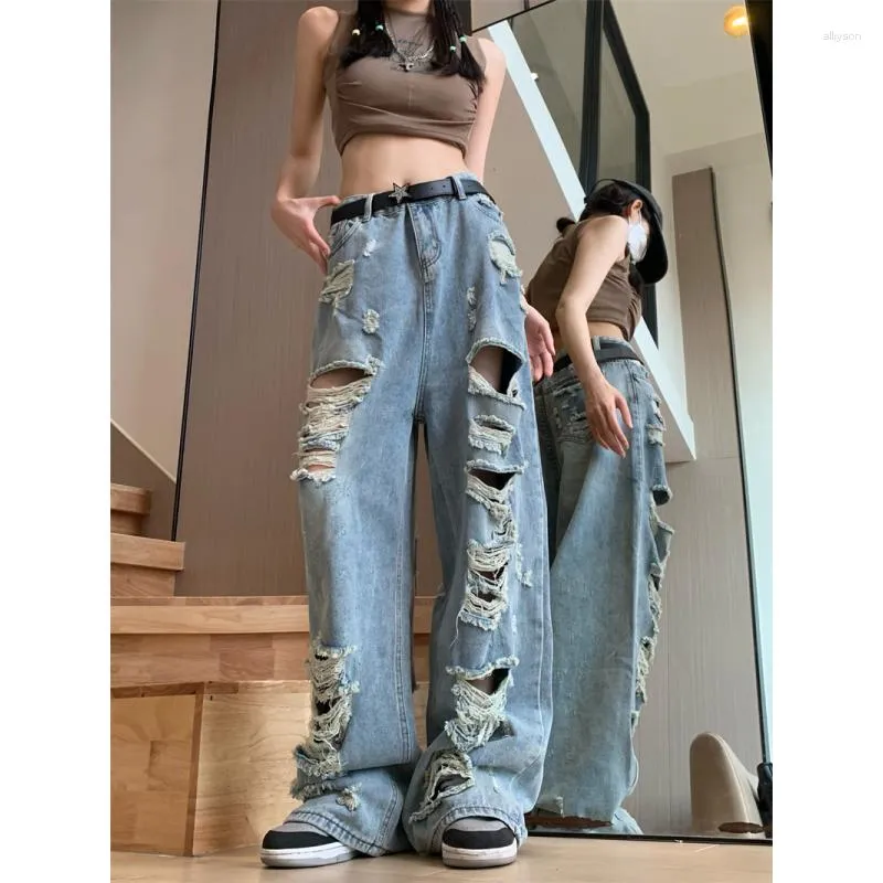 Pantalones Vaqueros De Mujer Azul Para Mujer Pantalones De Carga