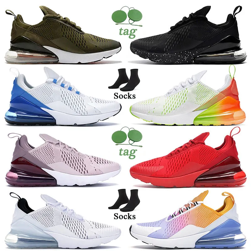 Top Qualité AAA + Femmes Hommes 270 Chaussures de course Triple Blanc Noir OG Maxs270 Barely Rose Mesh Form Formateurs Université Rouge Photo Bleu Grape Runners Baskets de sport