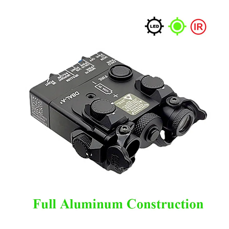 Tactical DBAL A2 Weapon Light Integrated With IR Illuminator And Visible Green Laser Rifle Hunting Flashlight Come with Remote Switch LED Gun Light