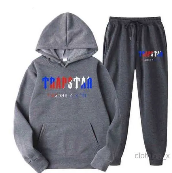 Trailsuit Trapstar Marka Baskılı Spor Giyim Erkek Tişörtleri 16 Renk Sıcak İki Parça Set Gevşek Hoodie Sweatshirt Pantolon koşu Siyah Beyaz Düz Renk Pembe Zw5o