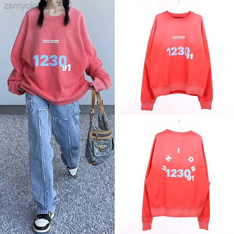 Erkek Hoodies Sweatshirts Yüksek Kaliteli Vintage RRR123 X Union Fashion Sweatshirts Kadınlar 1 1 30. Yıldönümü Baskı RRR123 Erkek Hoodie Çift Giysileri