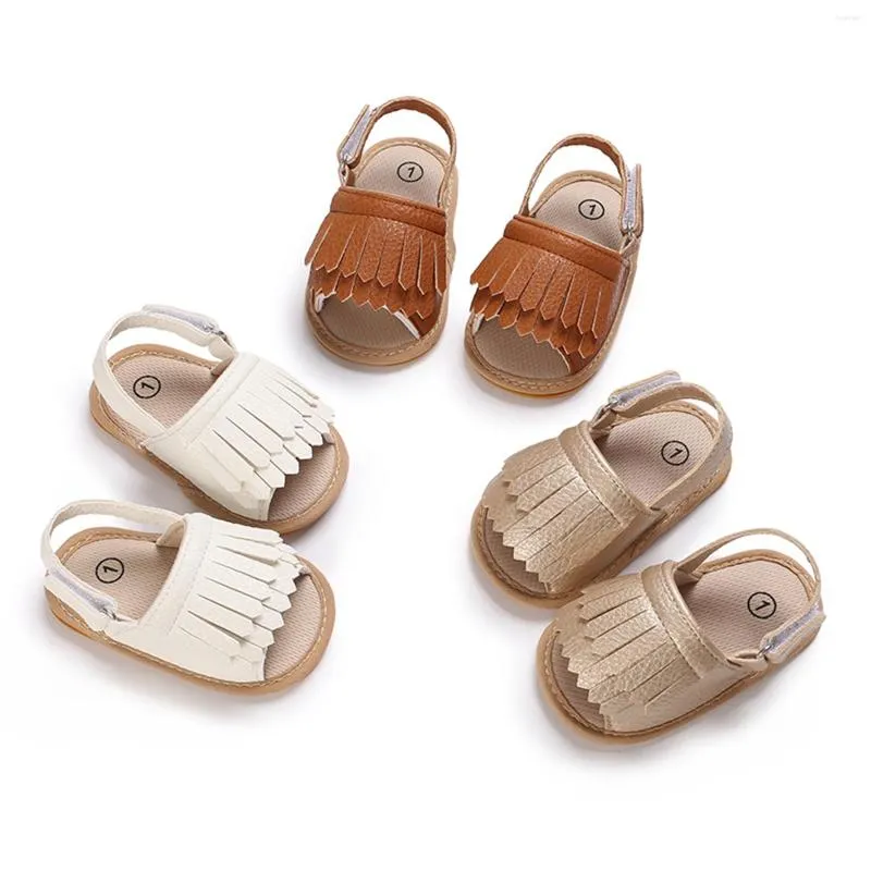 Sandales d'été pour bébés filles et garçons, chaussures décontractées avec fond en caoutchouc, antidérapantes et respirantes, pré-marche