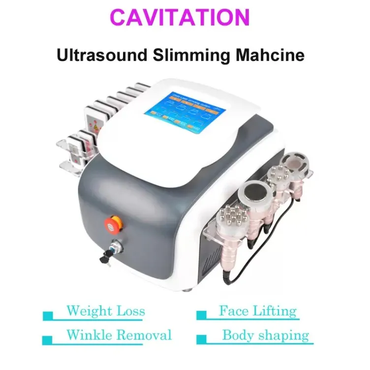 Slimming Machine 7 In 1 Ultrasonic Cavitation Vacuum Radio Frequency Lipo For Spa