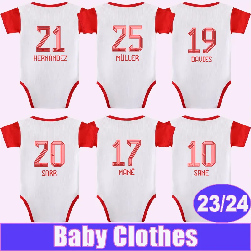 23 24 24 Ubrania dziecięce Muller Sane Soccer Jerseys Gnabry Sarr Kimmich Sabitzer Choupo-Moting Coman Home Football Shirts krótkie mundury rękawowe