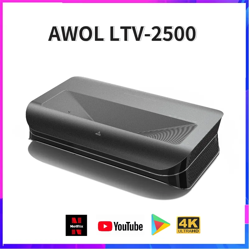 AWOL LTV-2500 4K UST Projecteur courte focale Home Cinéma Memc Dlp Proyector Laser 2000 Lumens