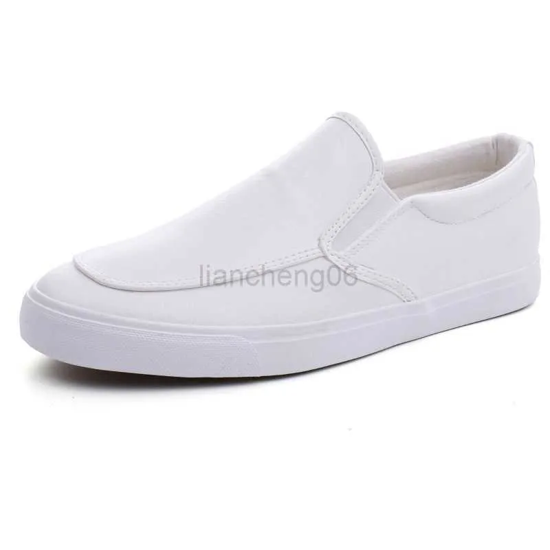 Dress Shoes Men Loafers Soft Leather Men Shoes Slip-on Flat Fashion Loafers Casual Male Black White Shoes A1187 L0830