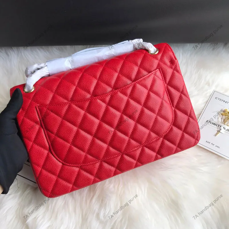 10a Designer torebka klasyczne torby klapy luksusowy moda kawior jagnięta morela damska damska torebki korpusowe