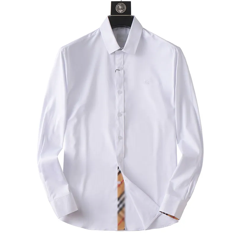 Designer Mens Dress Shirts Business Fashion Casual Shirts Branded Men Spring Slim Shirts chemises de marque pour hommes