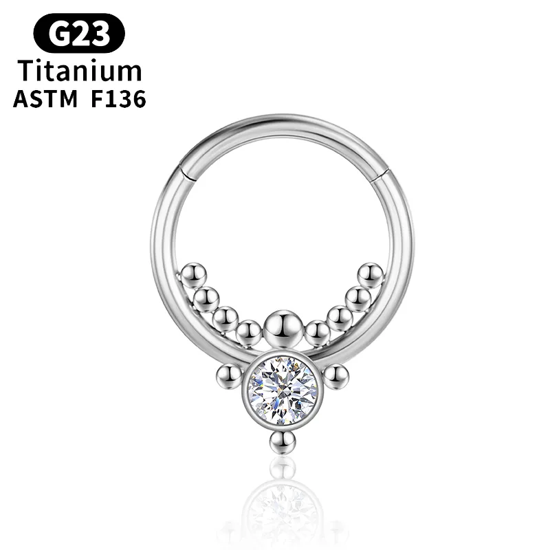 Pack De 5 Aros De Titanio G23 Para Piercing - Hipoaalergénicos, Diámetros 6-10 Mm, Grosor 20G/18G/16G, Para Nariz, Oreja, Septum