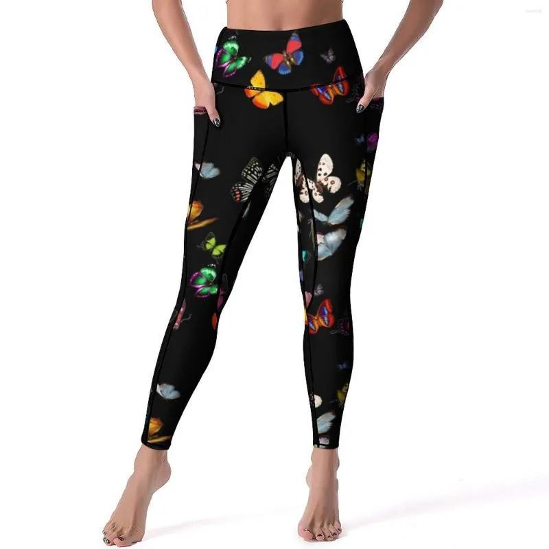  Women's Yoga Pants Butterfly Leggings for Women High