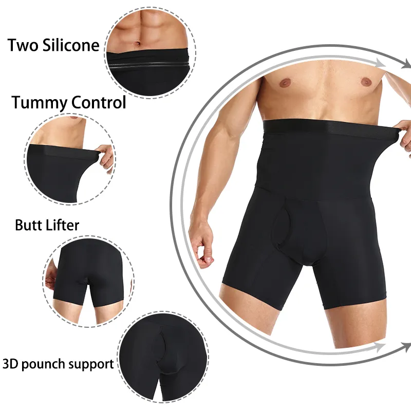 Mens High Waist Compression Tummy Control Shorts Slimming Mens Compression Body  Shaper With Abdomen Control And Boxer Briefs From Lian07, $11.34