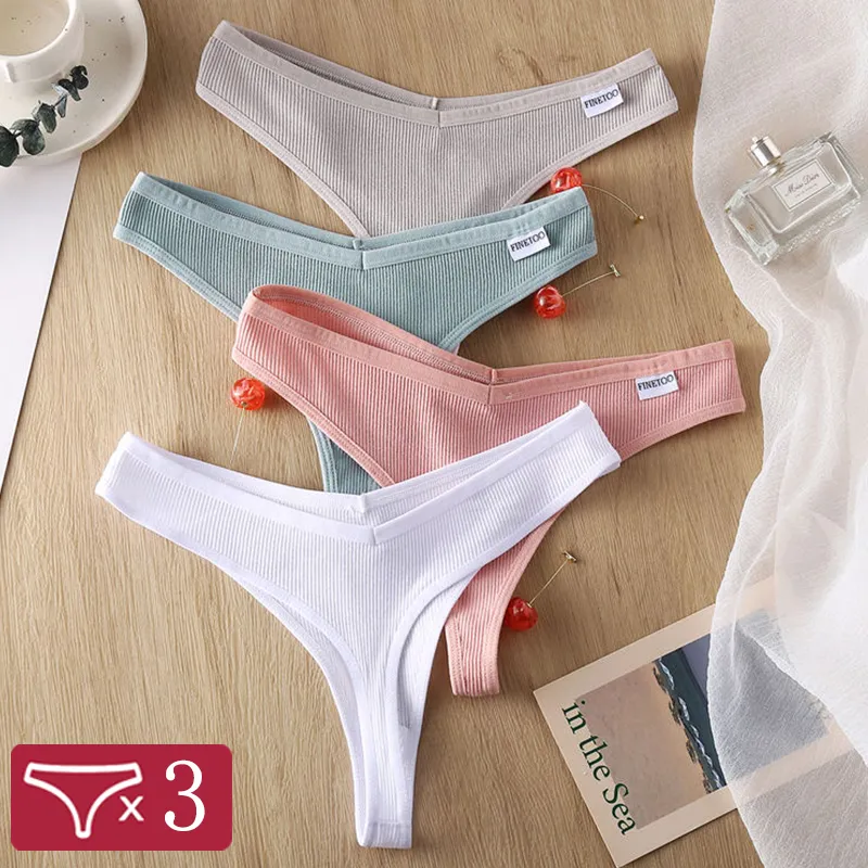 Women Cotton Thongs Panties Sexy Low Waist G String Briefs Ladies Brazilian Lingerie  Girls Breathable Intimates From 20,45 €