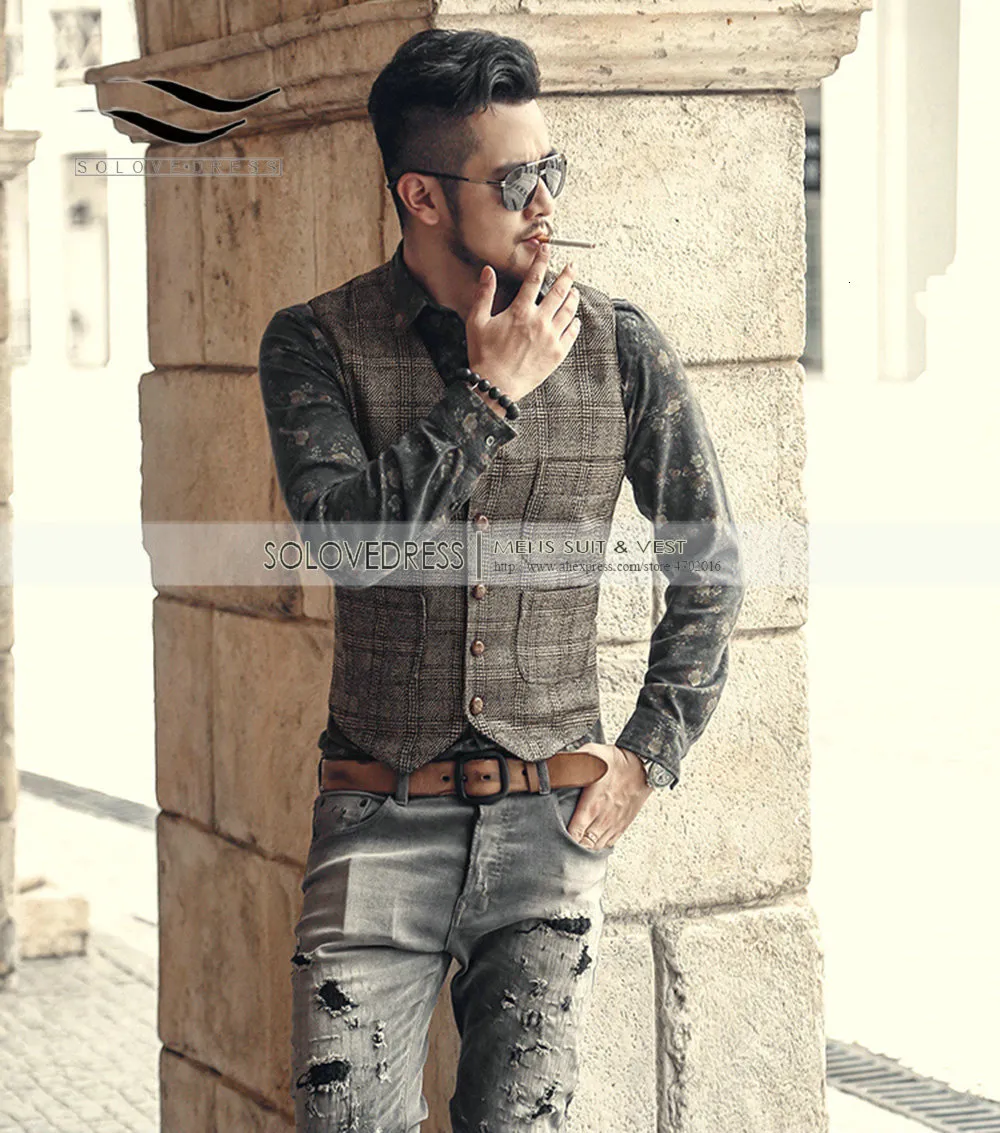 Traje De Vestir Para Hombre Traje De Hombre Chaleco De Negocios De Color  Sólido Chalecos De, image size:1000x1133