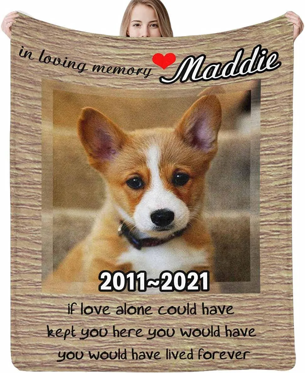 Coperta Con Foto Personalizzata Il Miglior Memoriale Per I Tuoi Animali Domestici - Coperta In Pile Accogliente Personalizzata Con Caricamento Di Immagini Per Cani Gatti Amici Di Famiglia