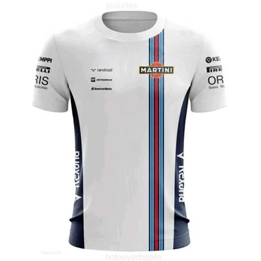 قمصان الرجال الجديدة طباعة تي شيرت Camisa Martini Williams Branca F1 Team Dryfit قميص كبير قابلة للتنفس قمة كبيرة