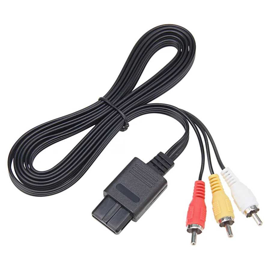 1.8m Av-kabel Composiet Audio Video Cord 3 RCA Draad Voor Nintendo 64 N64 GameCube NGC SNES Console