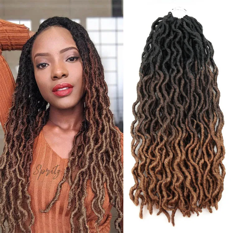 Gypsy Locs Goddess Synthetic Crochet Braid Locs Faux Locls, Afro Curls