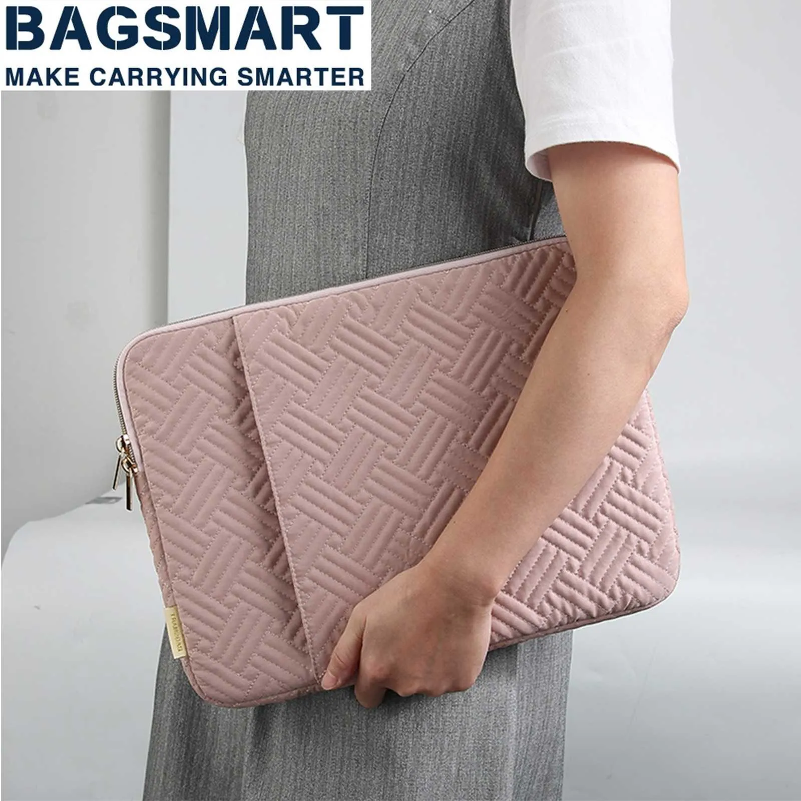 BAGSMART Laptop Sleeve for Macbook Air pro 13 Case 15.6/13.3 inch Notebook bag Laptop Accessories Shockproof Case for Men Women HKD230828