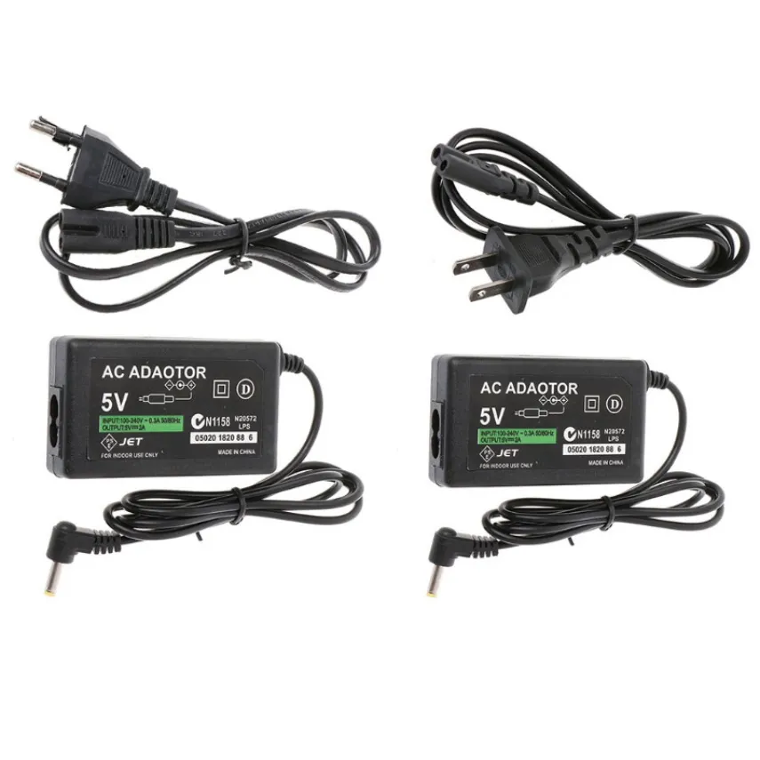 EU US Plug 5V AC -adapter Hemvägg laddare Strömförsörjningsladd för Sony PSP PlayStation 1000 2000 3000