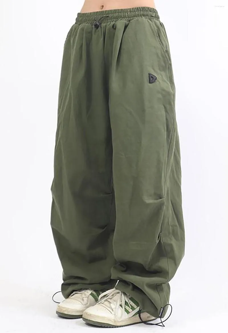 Damenhose Y2k Übergroße Cargo-Fallschirm-Vintage-Jogginghose mit weitem Bein Hippie Baggy-Jogginghose Frauen Lässige gerade Hose mit hoher Taille