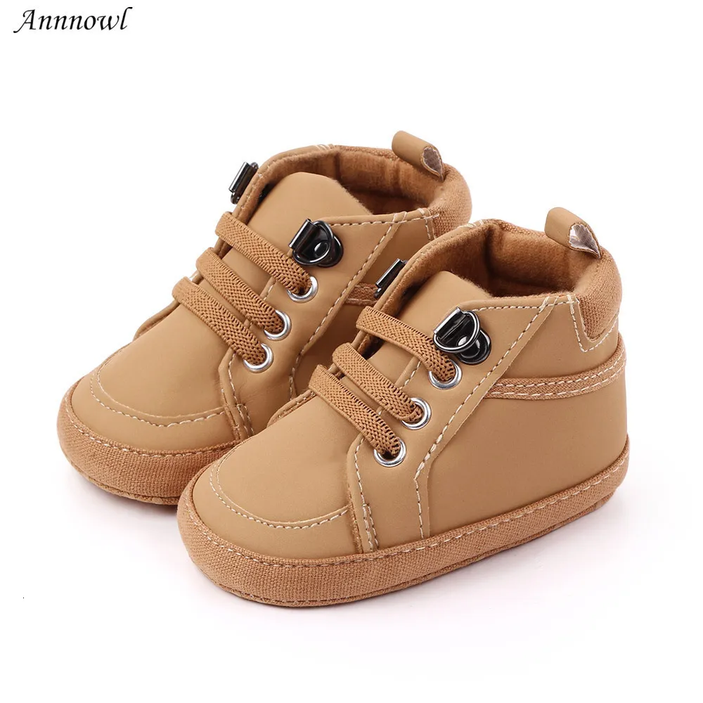 Boots Fashion Brand Baby Boy Boots Shoes Soft Sole Booties Infant Anti-slip Solid PU Booty Shoes born Footwear for 1 Year old girl 230830