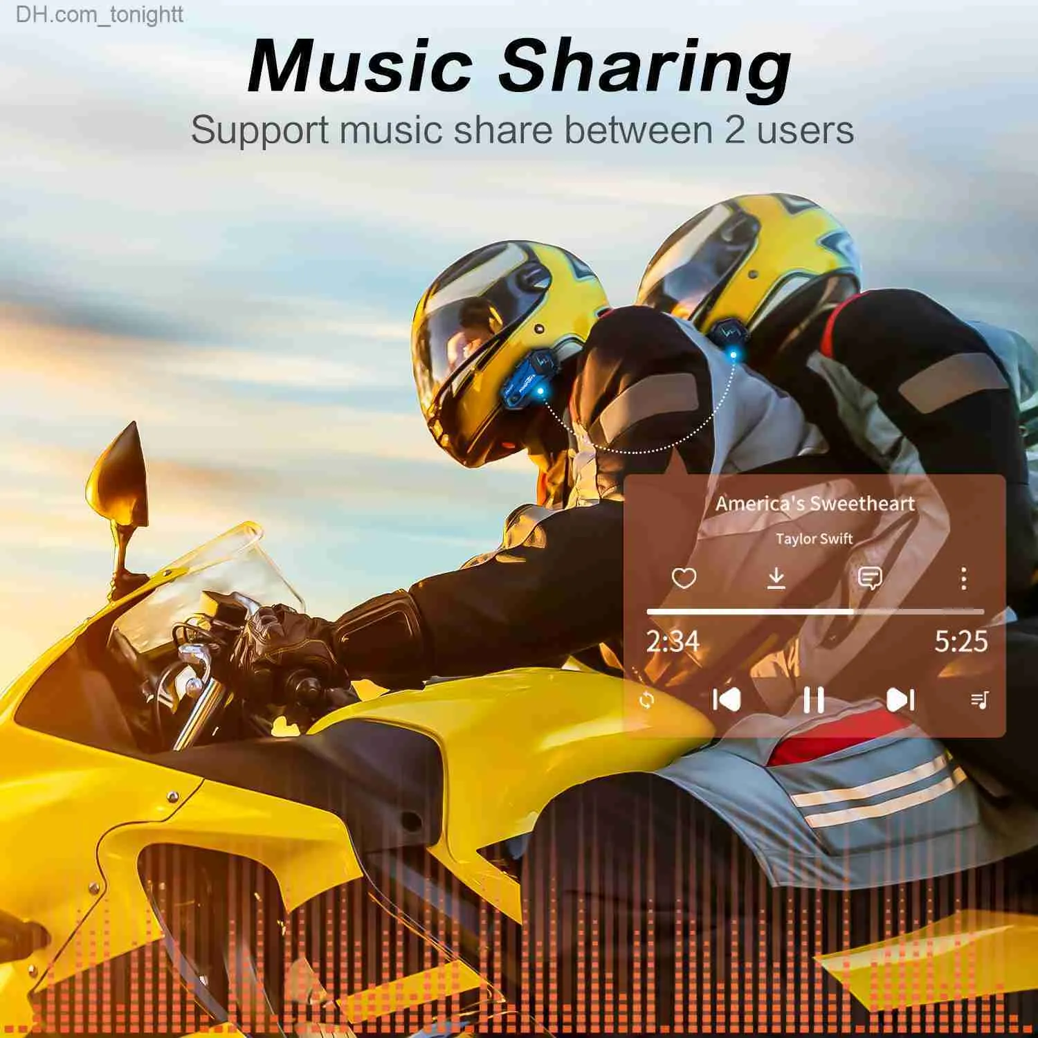 Fodsports M1 S Plus Motorcycle Helmet Intercom Bluetooth Headset 8