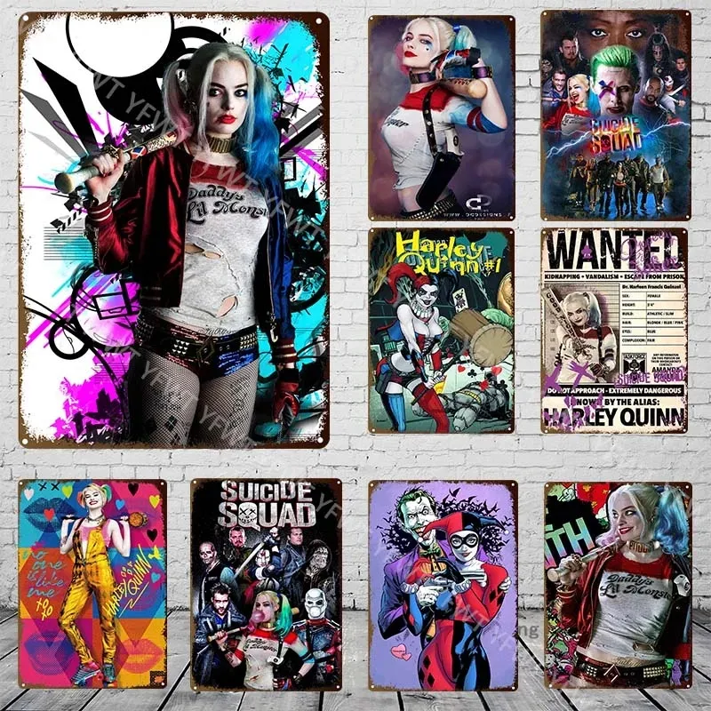 Vintage Comics Art Poster Retro Metal Plak Palyaço Teneke İşaret Kişiselleştirilmiş İnsan Mağarası Ev Gamer Oda Dekorasyon Tabakları Joker Film Demir Boyama 20CMX30CM W01