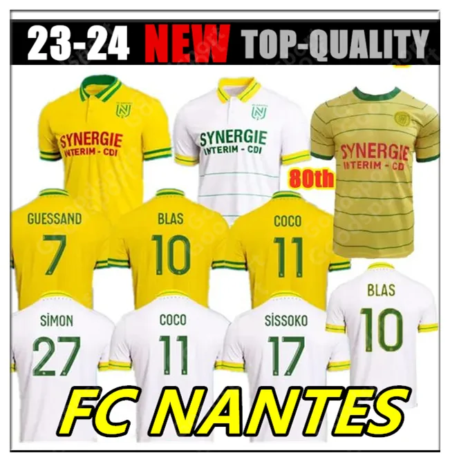 23 24 Nantais Maillots FC Nantes SISSOKO Etoile maglie da calcio LOUZA MERLIN 2023 2024 M. MOHAMED BLAS COCO SIMON maglia da calcio uomo bambini maillot de foot GUESSAND