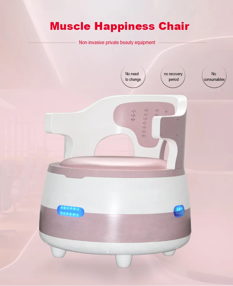 Vente chaude HI-EMT Stimulateur Muscle du plancher pelvien réparé chaise heureuse traitement de l'incontinence urinaire Ems sculpter EM-chaise machine de beauté de serrage vaginal