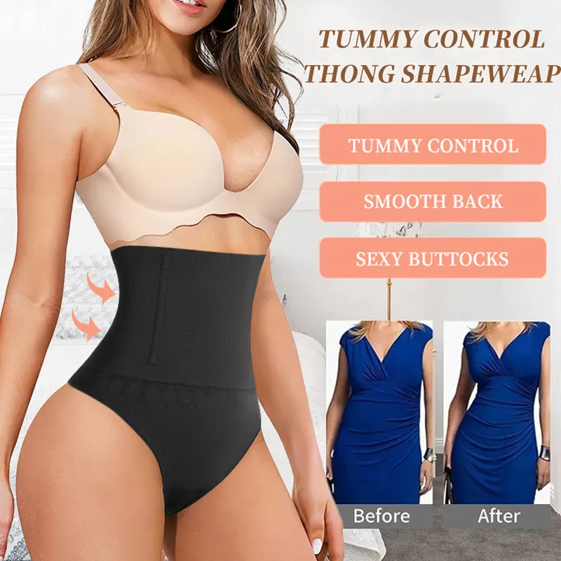 High Waisted Compression Seamless Thong Shapewear Thong For Women Tummy  Control, Slimming, And Stomach Girdle With Compressing Underwear Plus Size  Options Available 230829 From Lian07, $10.06