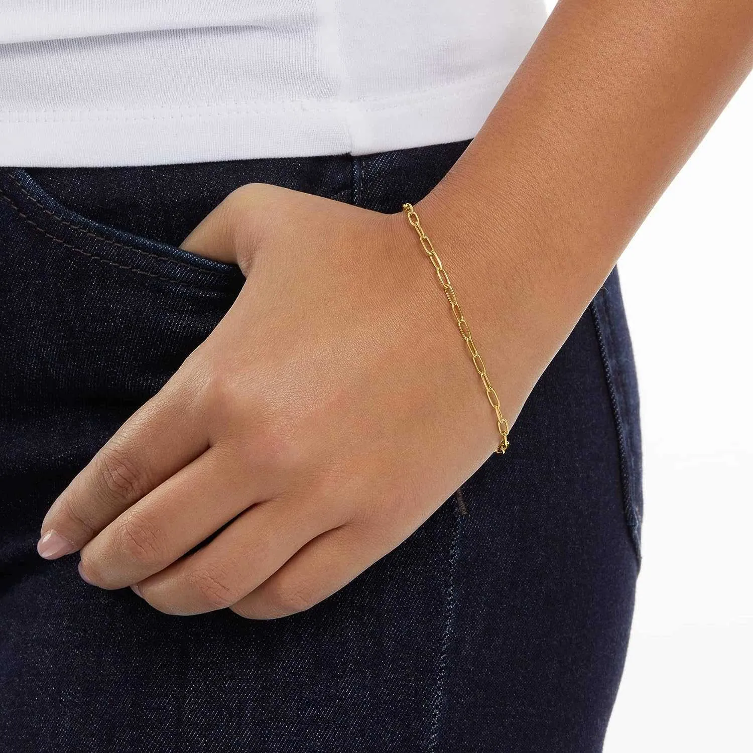 Links Essentials 14K Paperclip Chain Bracelet