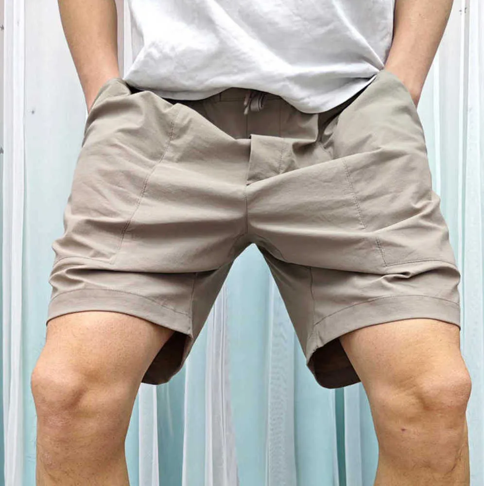 Boliche dos homens shorts lululemens verão casual yoga marca tecido shorts das mulheres dos homens moletom curto de fitness confortável estiramento pousio