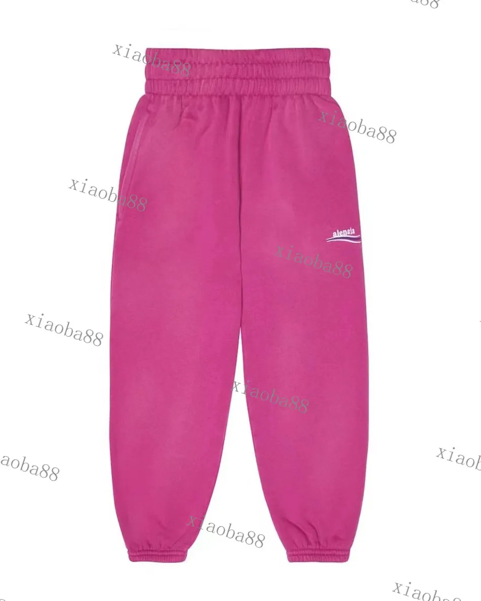 designerkläder barn bomullsjogging shorts högkvalitativ fast färg fashionabla byxor hösten vinterstil casual sportkläder byxor topp varumärke rosa