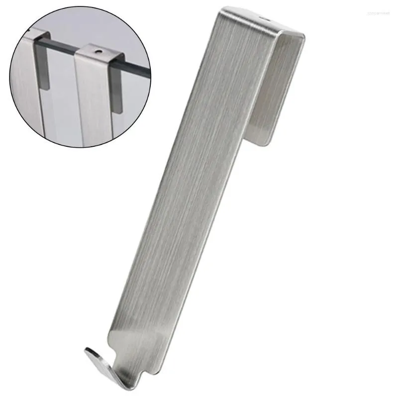 Bath Accessory Set Bathroom Shower Door Back Hook Stainless Steel Over Glass Towel Rack S-Shape Bathrobe Hanger Holder Hooks