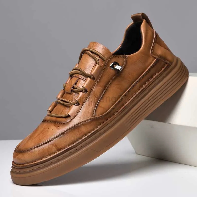 Chaussures habillées Chaussures de Conseil pour Hommes en Cuir véritable à la Mode Toutes Saisons à Lacets Chaussures en Cuir décontractées pour Hommes étudiants en Plein air Chaussures de Marche pour Hommes