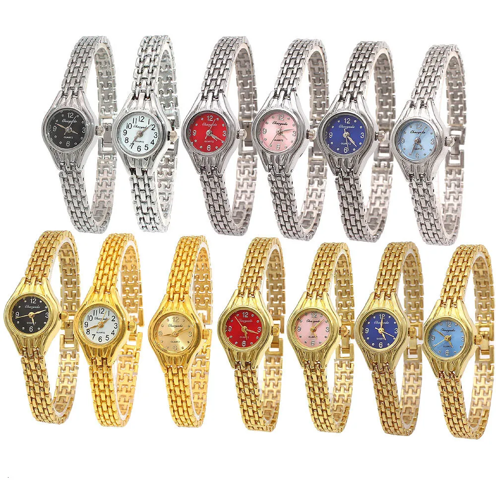 Wristwatches Women Bracelet Watch Mujer Golden Relojes Small Dial Quartz leisure Watch Wristwatch Hour female ladies Elegant watches 230829