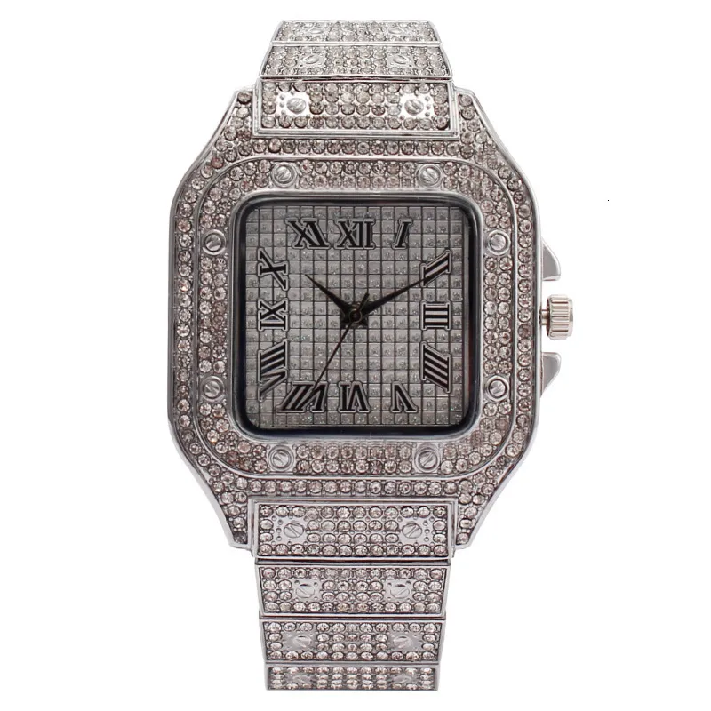 Armbandsur Top Brand Luxury Diamond Watch för män Kvinnor Fashion Hip Hop Iced Out Watch Quartz Armwatches Date Relogio Reloj Drop 230829