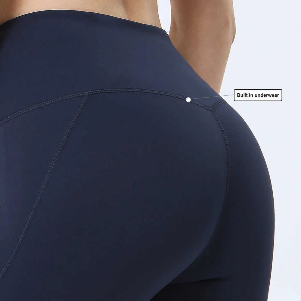 Lu Lu Lemon Underwear-Free Yoga Leggings Without Embarrassment Line Sports  Formfittin PantsHidden Pocket Fitness Gym Clothing Athletic