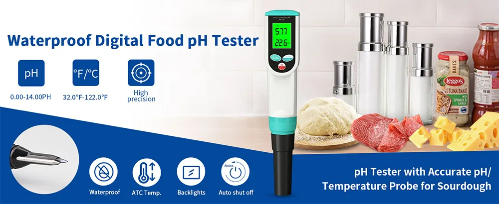 YIERYI pH Meter Replaceable Probe For Cheese, Meat, Drinking Water