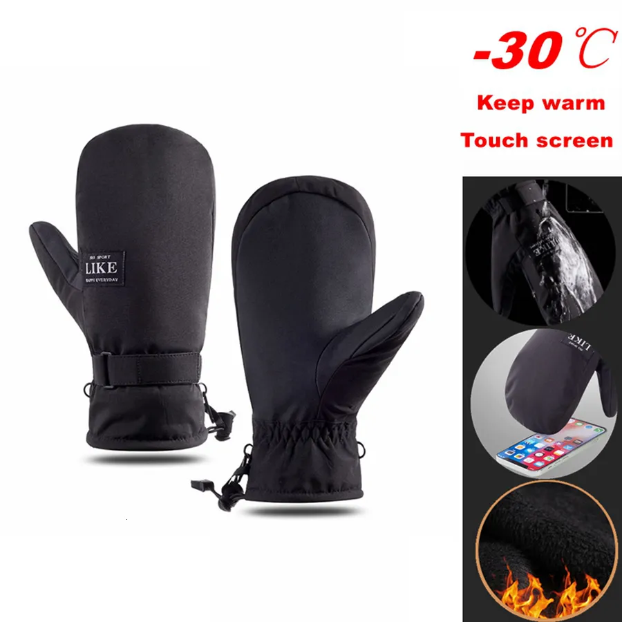 Ski Gloves Winter Skiing Touch Screen Warm Camping Outdoor Sports Nonslip Hiking Windproof Cycling Men Women 230830