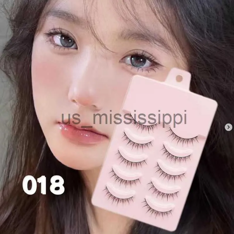 Cílios postiços naturais 5 pares maquiagem profissional cílios wispy cílios postiços estilo coreano frete grátis cosplay macio novo mangá beleza x0830