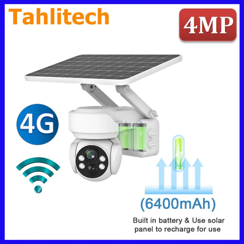 Câmeras IP 4G WIFI Câmera Solar 4MP Outdoor 4X Zoom PIR Detecção Humana Vigilância Wifi PTZ Mini CCTV 230830