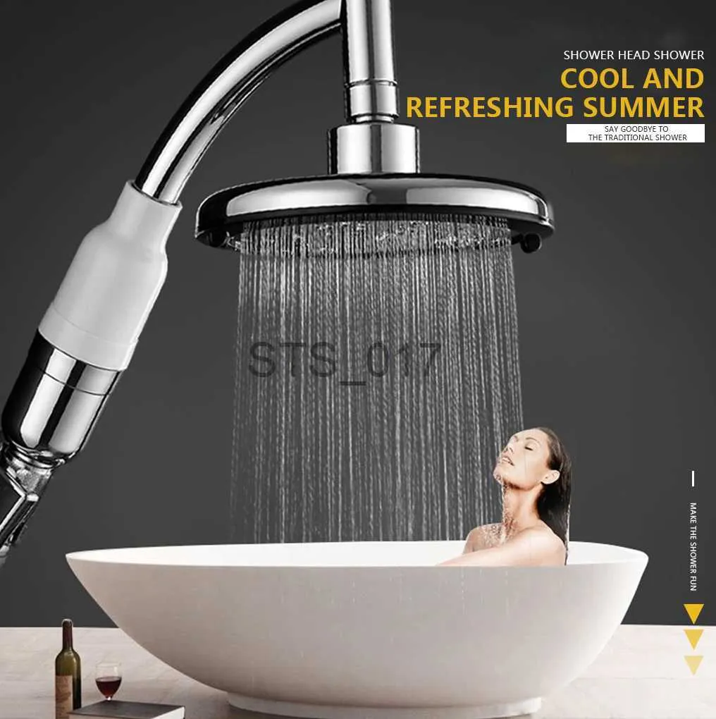 Bathroom Shower Heads RecabLeght 6 Inches Pressurized Shower Head High Pressure Top Sprayer Water Filter Jetting Bath ShowerHead Bathroom SPA Nozzle x0830