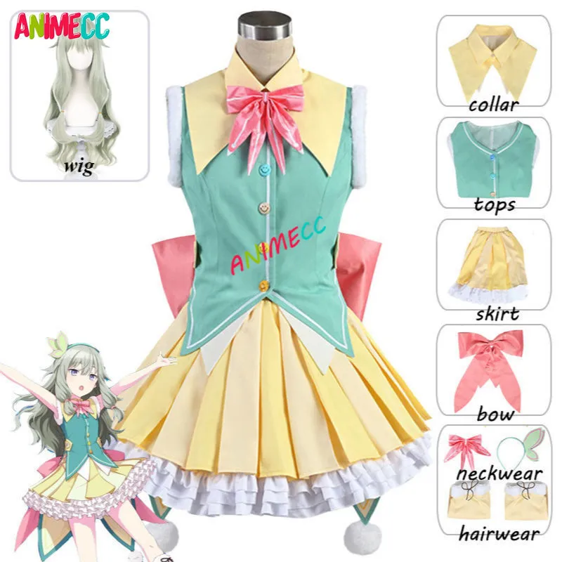 Tema Traje ANIMECC Projeto Sekai Colorido Palco Kusanagi Nene Cosplay Traje Carnaval Halloween Festa de Natal Roupas para Mulheres Meninas 230830