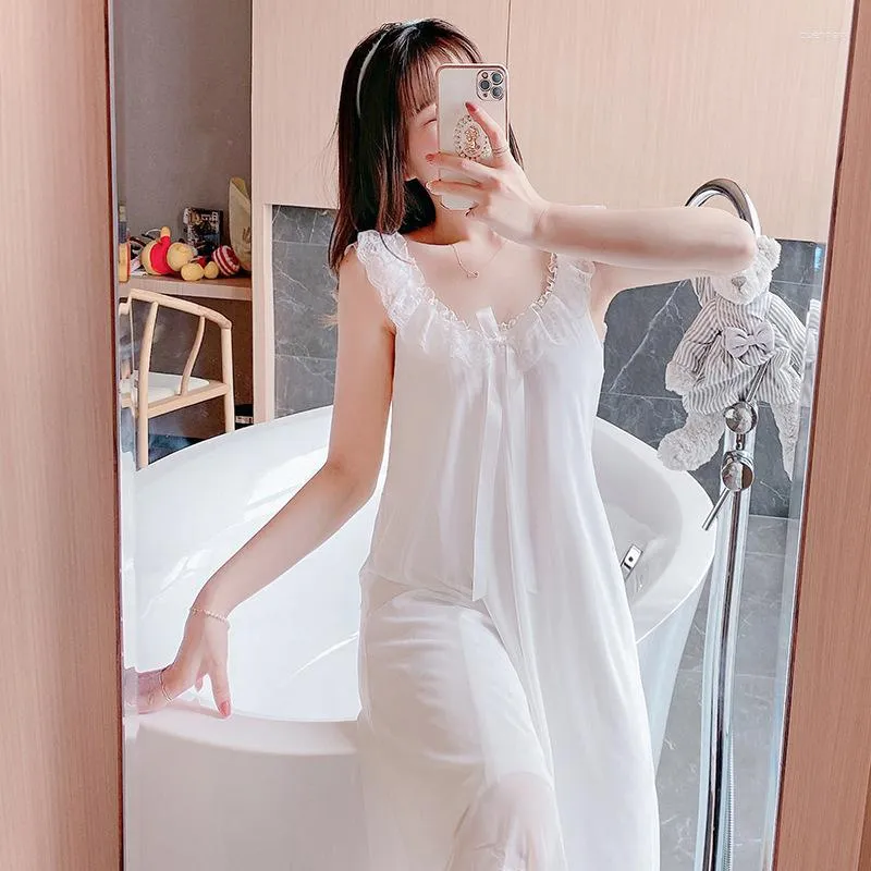 Frauen Nachtwäsche Spitze Nachthemd Sommer Koreanische Sexy Nachthemd Mit Bh Fee Mesh Hause Kleid Nachtwäsche Weibliche Schlafen Tragen