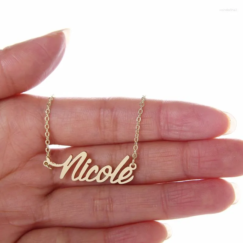 Nameplate necklace gold deals