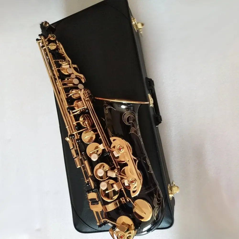 Saxophone alto professionnel e-flat, clé en or noir, modèle classique 82Z, instrument de jazz, 2023