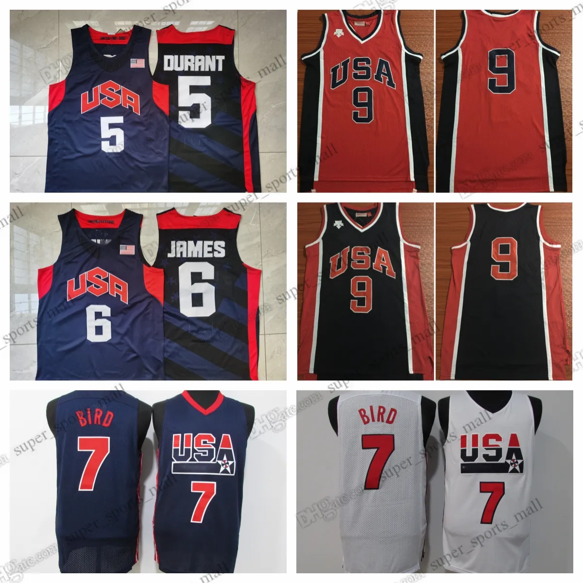 Personalizado S-6XL 2012 Retro Basketball Jerseys Kevin Durant James Westbrook Qualquer Nome Qualquer Número Costurado Jersey